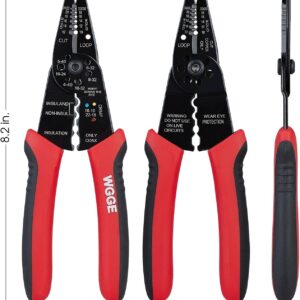 WGGE WG-015 Professional 8-inch Wire Stripper/wire crimping tool, Wire Cutter, Wire Crimper, Cable Stripper, Wiring Tools and Multi-Function Hand Tool.