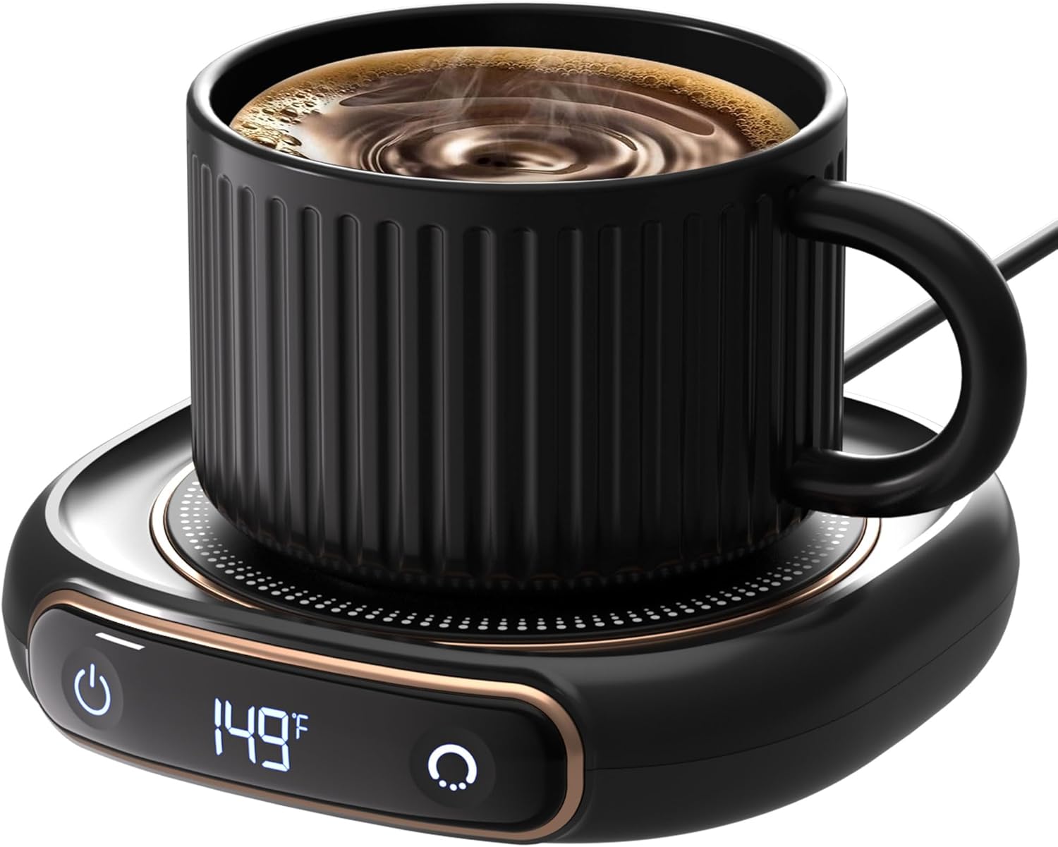 Lerat Coffee Mug Warmer, 3 Temp Settings & Auto Shut Off, Mug Warmer for Desk, Electric Beverage Warmer for Coffee/Tea/Milk in Your Home & Office, Coffee Gifts for Women Men Parents (No Cup)