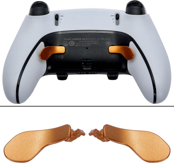 Ikpek 4PCS Metallic Back Paddles for PS5 Edge Controller, Interchangeable Metal Stainless Steel Back Buttons Replacement for PS5 Edge Controller - Controller NOT Included - Image 4