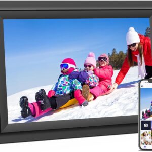 SAMMIX Digital Picture Frame 10.1 Inch WiFi Digital Photo Frame Electronic, IPS Touch Screen, 16GB, Tabletop&Wall-Mounted, Share Photos and Video with Uhale App, Birthday Gifts for Mom Women