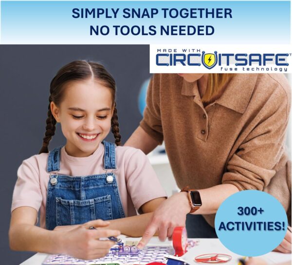 Snap Circuits Classic SC-300 Electronics Exploration Kit | Over 300 Projects | Full Color Manual Parts | STEM Educational Toy for Kids 8+ 2.3 x 13.6 x 19.3 inches - Image 8