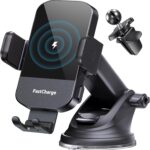 Read more about the article CHGeek Wireless Car Charger, 15W Fast Charging Auto Clamping Car Charger Phone Mount Phone Holder fit for iPhone 16 15 14 13 12 Pro Max 11 XR XS, Samsung Galaxy S24 Ultra S23 S22 S21, S20, S10+, Black