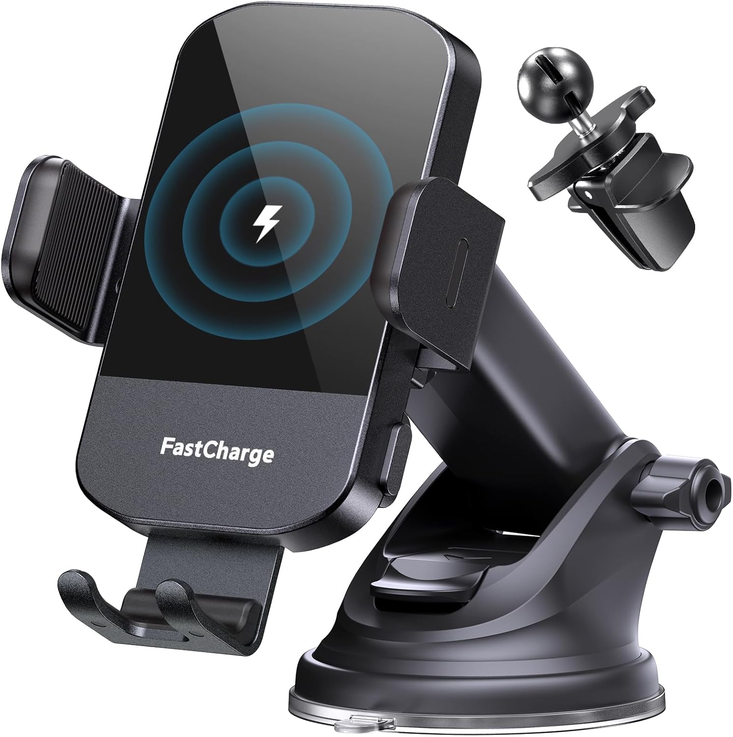 You are currently viewing CHGeek Wireless Car Charger, 15W Fast Charging Auto Clamping Car Charger Phone Mount Phone Holder fit for iPhone 16 15 14 13 12 Pro Max 11 XR XS, Samsung Galaxy S24 Ultra S23 S22 S21, S20, S10+, Black