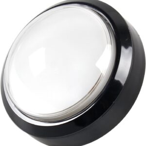 EG Starts 4 Inches Arcade Buttons 100mm Larger Big Dome Convex Type LED Lit Illuminated Push Button for Compatible Arcade Machine DIY Kit & Raspberry Pi Game Part ( White )