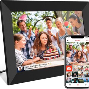 32GB FRAMEO 10.1 Inch Smart WiFi Digital Photo Frame 1280×800 IPS LCD Touch Screen, Auto-Rotate Portrait and Landscape, Built in 32GB Memory, Share Moments Instantly via Frameo App from Anywhere