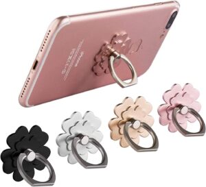 Read more about the article Cell Phone Ring Stand Finger Ring Holder 360 Rotation Phone Holder Ring Grip Compatible with Apple iPhone Samsung and Other Smart Phones or Phone Case 4-Pack