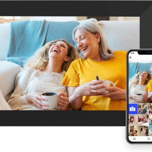 Digital Picture Frame WiFi 10.1 Inch Smart Digital Photo Frame with 1280×800 IPS HD Touch Screen, Auto-Rotate and Slideshow, Easy Setup to Share Photos or Videos Remotely via App from Anywhere