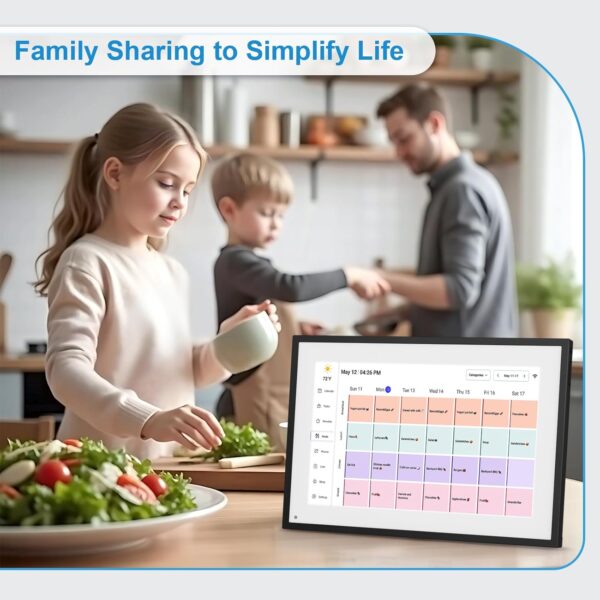 10.1 Inch Digital Calendar+Digital Picture Frame, 2025-2026 Desk Calendar Smart WiFi Planner&Chore Chart, IPS HD Interactive Touchscreen Display For Family Schedules - Image 6