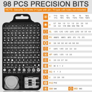 Precision Screwdriver Set, Professional Grade 115 in 1 Magnetic Repair Tool Kit for Electronics, Computer, iPhone, Laptop, Game Console, Watch, Eyeglasses, Modding, and DIY Projects