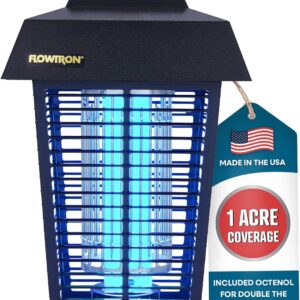 Flowtron Bug Zapper, 1 Acre of Outdoor Coverage with Powerful 40W Bulb & 5600V Instant Killing Grid, Electric Insect, Fly & Mosquito Zapper, Made in The USA