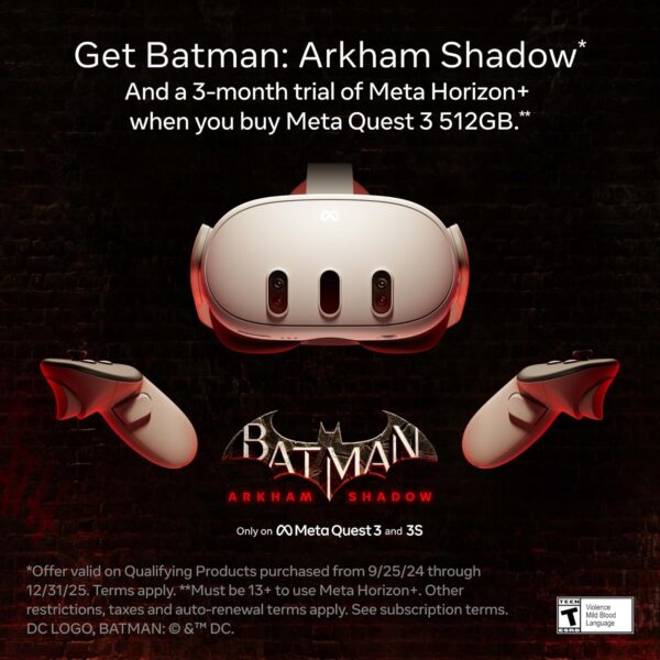 Meta Quest 3 512GB | Thirty Percent Sharper Resolution — 2X Graphical Processing Power — Play Without Wires — Get Batman: Arkham Shadow and a 3-Month Trial of Meta Horizon+ Included - Image 6