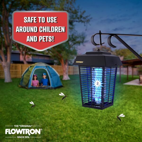 Flowtron Bug Zapper, 1 Acre of Outdoor Coverage with Powerful 40W Bulb & 5600V Instant Killing Grid, Electric Insect, Fly & Mosquito Zapper, Made in The USA - Image 8