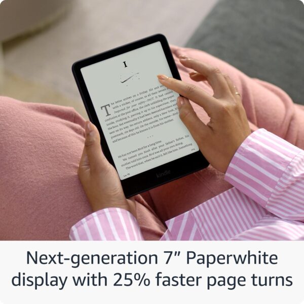 Amazon Kindle Paperwhite 16GB (newest model) – Our fastest Kindle ever, with new 7" glare-free display and weeks of battery life – Black - Image 3