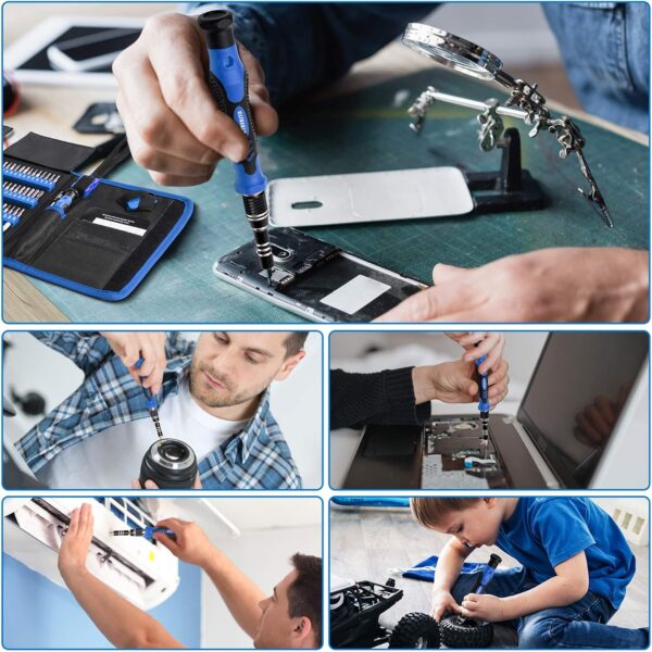 STREBITO Electronics Precision Screwdriver Sets 142-Piece with 120 Bits Magnetic Repair Tool Kit for iPhone, MacBook, Computer, Laptop, PC, Tablet, PS4, Xbox, Nintendo, Game Console - Image 5