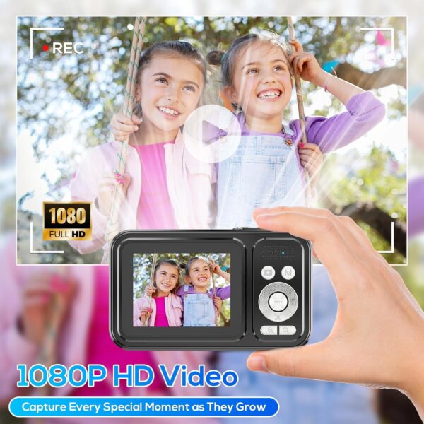 Digital Camera for Kids, WITYEAH 48MP FHD 1080P Point and Shoot Digital Cameras with 16X Zoom Anti-Shake, Compact Portable Cameras for Photography, for Boys Girls Teens Beginners - Image 3