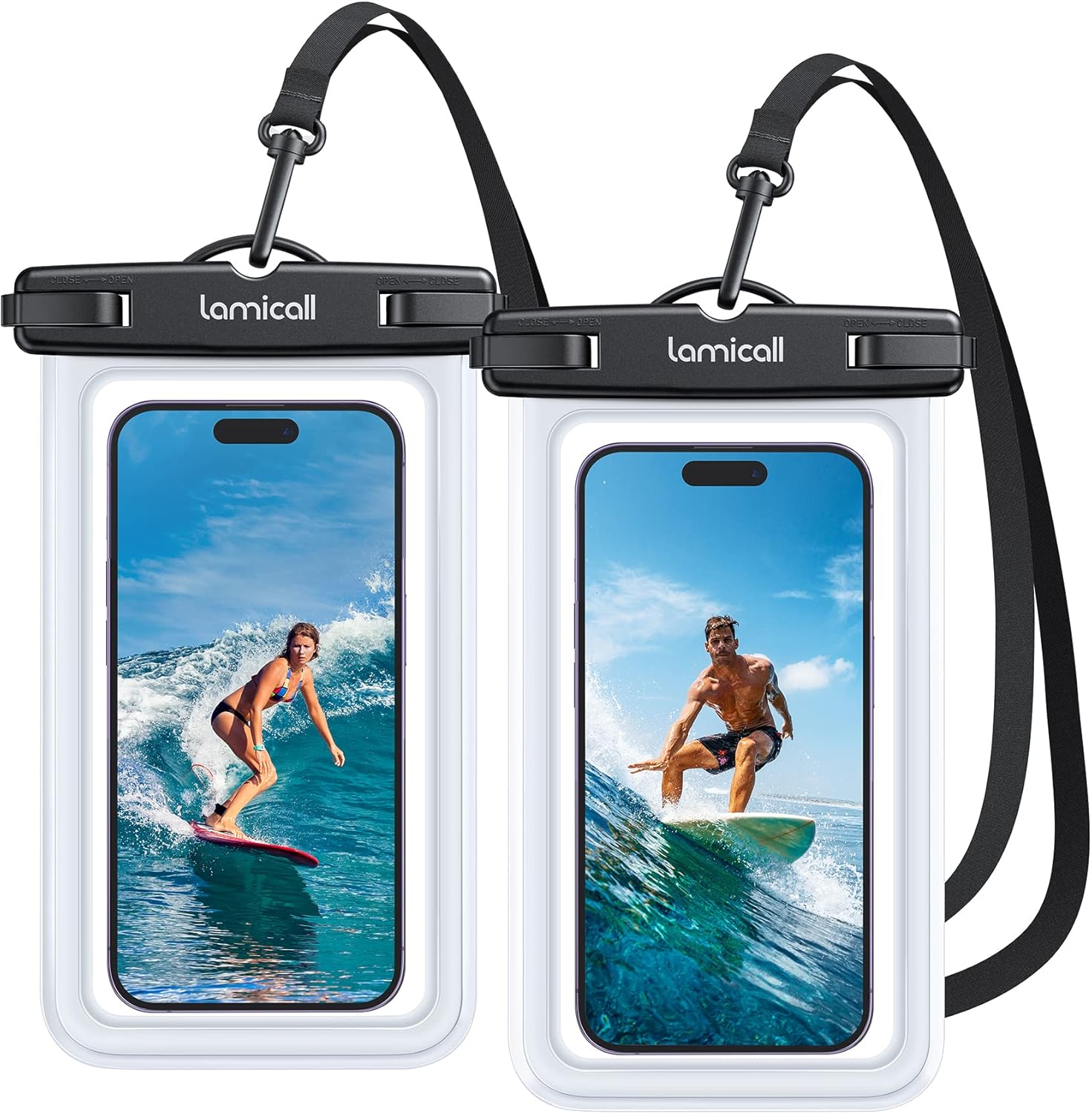 You are currently viewing Lamicall Waterproof Phone Pouch Case – [2 Pack][Easy Lock & Heavy Duty] IPX8 Water Proof Cell Phone Dry Bag for Beach, Protector for iPhone 16 15 14 13 12 11 Pro Max Plus XS XR, Galaxy S24 S23, 4-7″