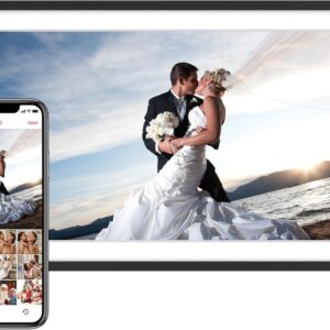 15.6” Digital Picture Frame with 1920×1080 IPS Touch Screen, 32GB Frameo WiFi Digital Photo Frame, Share Photos/Videos and Send Best Wishes via Free App