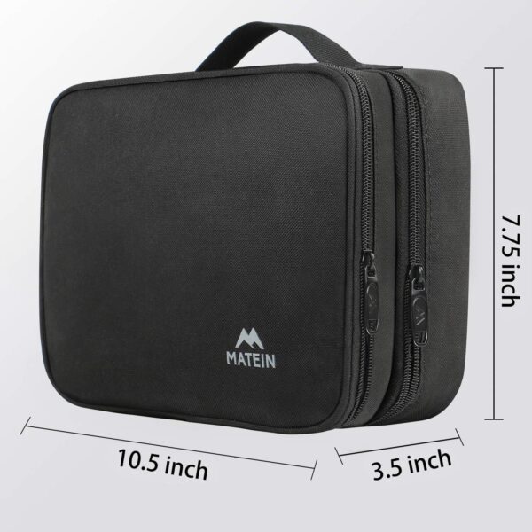 MATEIN Electronics Organizer Travel Case, Water Resistant Cable Organizer Bag for Travel Essentials, Gifts for Men, Storage Bag as Accessories for Phone, Cord, Tablet, Black - Image 8