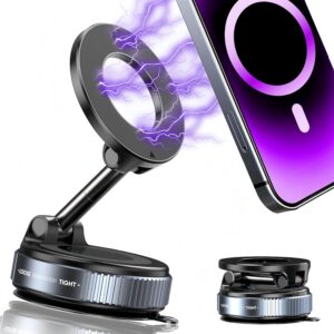 Read more about the article Upgraded 360° Vacuum Magnetic Phone Holder, Magnetic Car Phone Mount, Hands-Free Suction Cup Phone Holder for Car/Gym/Mirror/Shower, Car Mount Compatible with iPhone 16 Pro Max/Android