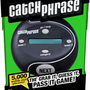 Hasbro Gaming Catch Phrase Electronic Game | Fun Active Handheld Party Games for Adults, Teens, and Kids | 4 or More Players, 2 Teams | Portable Summer Travel Activities | Ages 12+ (Amazon Exclusive)