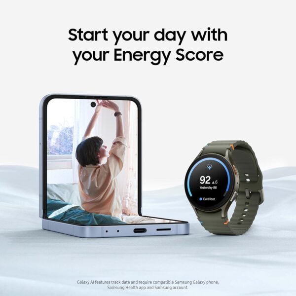 SAMSUNG Galaxy Watch 7 44mm LTE AI Smartwatch + Free Band, Energy Score, Wellness Tips, Heart Rate Tracking, Sleep Monitor, Fitness Tracker, 2024, Silver [US Version, 1Yr Manufacturer Warranty] - Image 4