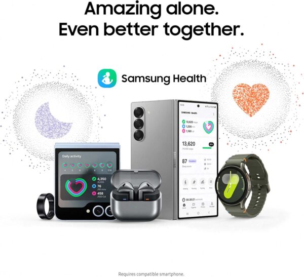 SAMSUNG Galaxy Watch 7 44mm LTE AI Smartwatch + Free Band, Energy Score, Wellness Tips, Heart Rate Tracking, Sleep Monitor, Fitness Tracker, 2024, Silver [US Version, 1Yr Manufacturer Warranty] - Image 6