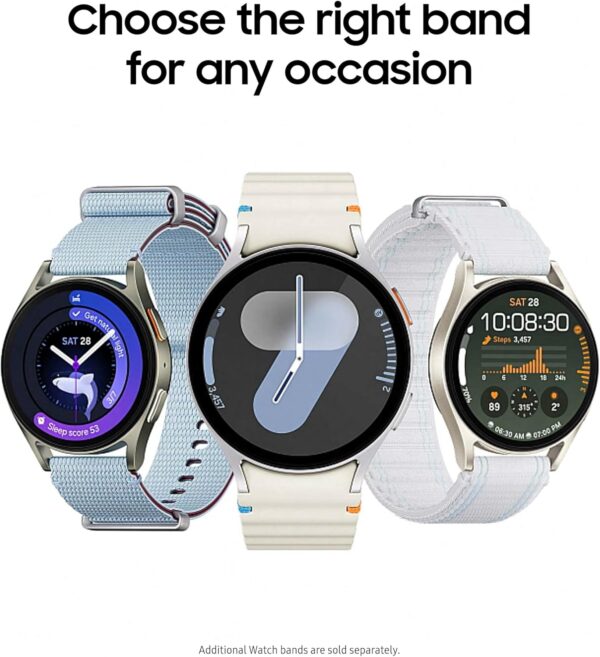 SAMSUNG Galaxy Watch 7 44mm LTE AI Smartwatch + Free Band, Energy Score, Wellness Tips, Heart Rate Tracking, Sleep Monitor, Fitness Tracker, 2024, Silver [US Version, 1Yr Manufacturer Warranty] - Image 9