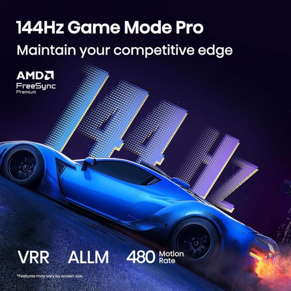 Hisense 75" Class QD7 Series Mini-LED 4K UHD Smart Fire TV (75QD7QF, 2025 Model) - QLED, Native 144hz, HDR10+, Dolby Vision, Dolby Atmos, Game Mode Pro, ALLM, Alexa Built in with Voice Remote, Black - Image 7