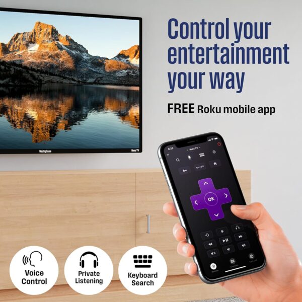 Westinghouse Roku TV - 50 Inch Smart TV, 4K UHD Television with Wi-Fi Connectivity and Mobile App, LED Flat Screen Compatible with Apple HomeKit, Alexa and Google Assistant - Image 4