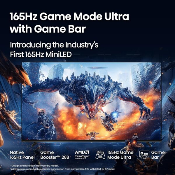 Hisense 85" Class U7 Mini-LED ULED 4K UHD Google Smart TV (85U75QG, 2025 Model) - QLED, Native 165Hz, VRR 288, Up to 3000 Nits, HDR10+, Dolby Vision IQ · Atmos, IMAX Enhanced, 2.1.2 Ch Surround - Image 5