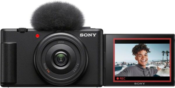 Sony ZV-1F Vlogging Camera Black ZV1F/B, Case, 64GB Card, Card Reader, Flex Tripod, Memory Card Wallet, Cap Keeper, Cleaning Kit - Image 2