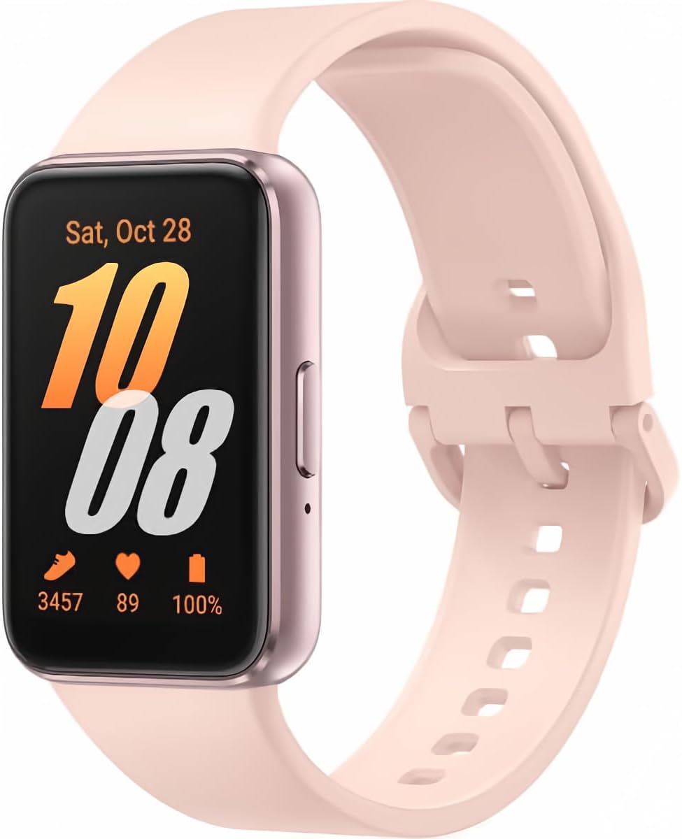 SAMSUNG Galaxy FIT 3 [2024] 1.6" AMOLED Display | 14 Days Battery Life | 100+ Watchfaces | 100+ Exercise Modes | International Model - (Pink)