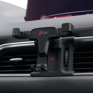Read more about the article BEERTE Phone Holder fit for Mazda CX-5 2017-2025 Adjustable Air Vent Car Dashboard Cell Phone Mount Carbon Fiber Pattern Gravity Phone Mount fit for Any inches Smartphone