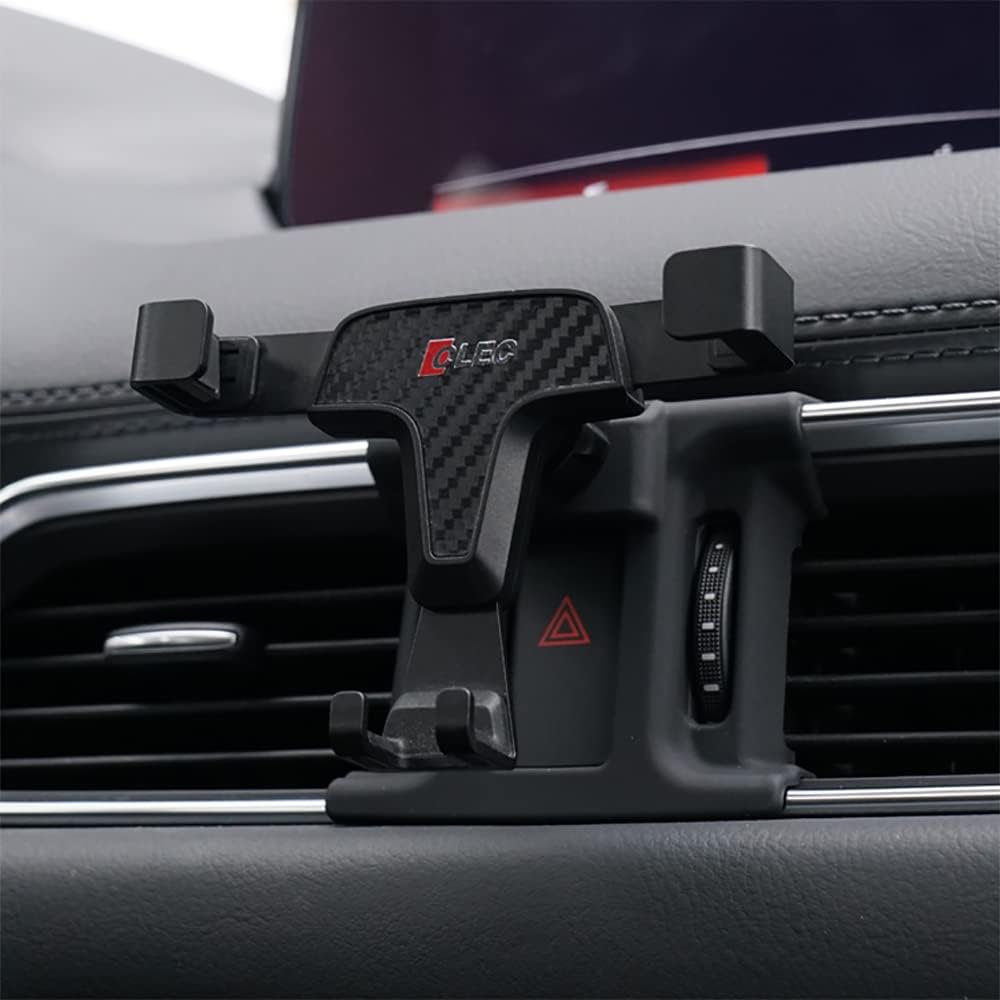 You are currently viewing BEERTE Phone Holder fit for Mazda CX-5 2017-2025 Adjustable Air Vent Car Dashboard Cell Phone Mount Carbon Fiber Pattern Gravity Phone Mount fit for Any inches Smartphone
