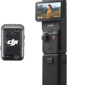 DJI Osmo Pocket 3 Creator Combo, Vlogging Cameras with 1” CMOS, 4K/120fps Vlog Camera, 3-Axis Stabilization, Face/Object Tracking, Mic Included for Clear Sound, Digital Vlogging Camera for YouTube