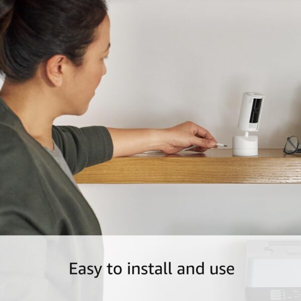 Ring Pan-Tilt Indoor Cam | See all around with 360° pan coverage, HD video, plus Two-Way Talk (2024 release) | White - Image 6