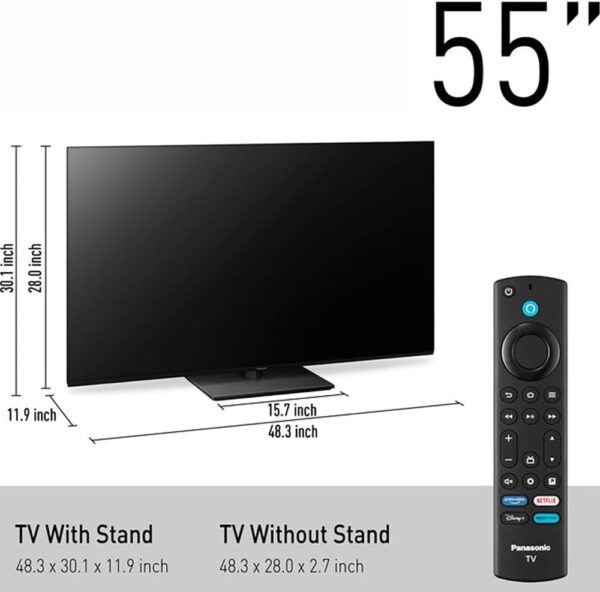 Panasonic TV-55Z85AP Z85 55 inch OLED 4K UHD Smart Fire TV (2024) Bundle with CPS Exclusive 26 Month Protection, 2X 4K HDMI Cable & Deco Gear Complete Home Theater Beginner's Guidebook - Image 6