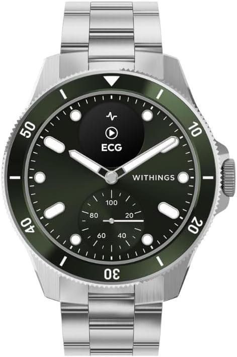 Withings Scanwatch Nova - Heart Health Hybrid Smart Watch for Men & Women - SPO2, Temperature Monitoring, Sleep, Respiratory Health, Cycle Monitoring, 30-Day Battery Life, Apple iOS/Android