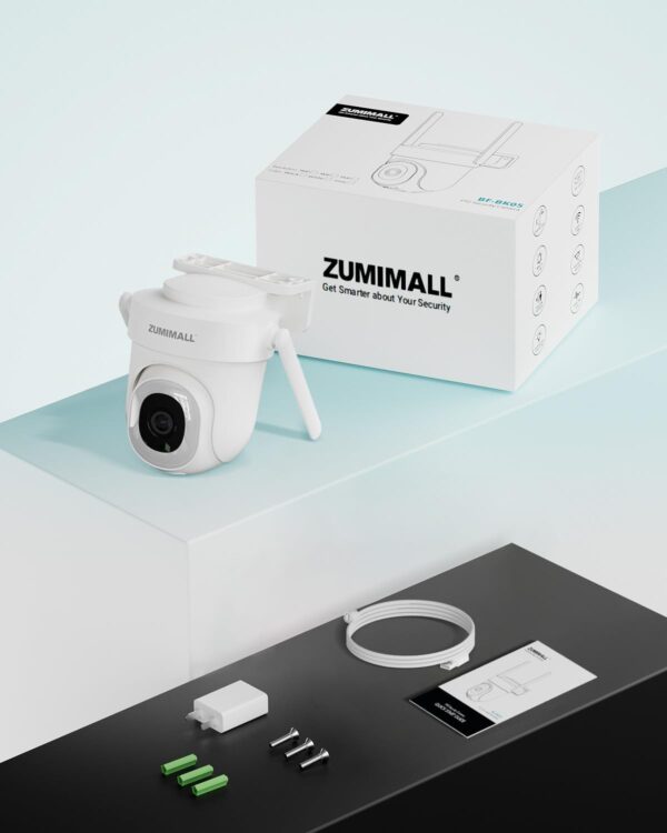 ZUMIMALL 5MP Security Camera Outdoor - 2.4G/5G WiFi, Wired Power 24/7 Recording | AI Motion & Noise Detection, 360° Auto Tracking, Color Night Vision | IP66 Weatherproof, Alexa Compatible - Image 7