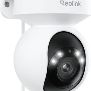 REOLINK 4K Outdoor Plug-in WiFi 6 Security Camera, PTZ Camera for Home Security, Wi-Fi 6 New Tech, Motion Tracking, Smart Detection, 3X Optical Zoom, Motion Spotlight, Local Storage, E1 Outdoor Pro