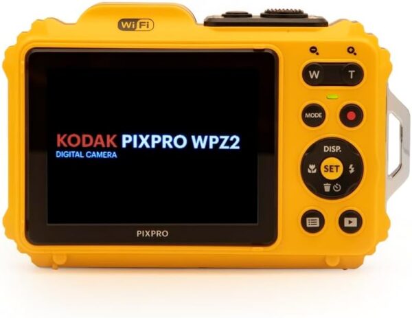 KODAK PIXPRO WPZ2 Rugged Waterproof Shockproof Dustproof WiFi Digital Camera 16MP 4X Optical Zoom 1080P Full HD Video Vlogging Camera 2.7" LCD (Yellow) - Image 6