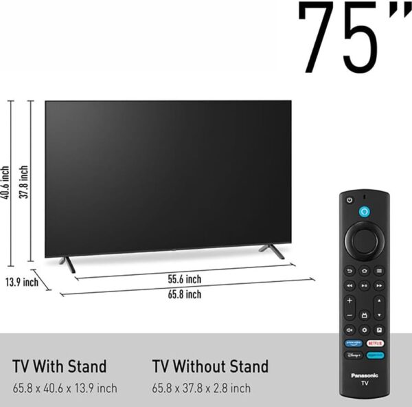 Panasonic TV-75W95AP W95 75 inch Mini LED 4K UHD Smart Fire TV (2024) Bundle with 4 YR CPS Enhanced Protection, 2X 4K HDMI Cable & Deco Gear Complete Home Theater Beginner's Guidebook - Image 6