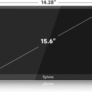 SYLVOX Kitchen TV, Small Smart TV for Kitchen, 15.6 inch 1080P Full HD Under Cabinet TVs, Google Smart Television with Voice Remote Control WiFi Bluetooth Chromecast 2 Speakers, Compact & Foldable