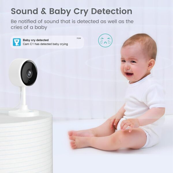 litokam Indoor Cameras for Home Security with Night Vision, Pet Camera with Phone App, 2K Indoor Security Cam, Motion Detection, 2-Way Audio, WiFi Home Camara, Baby Monitor Work with Alexa - Image 4
