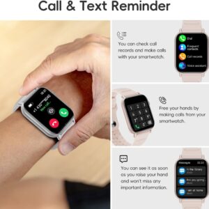 Smart Watch Sports Pedometer Fitness Tracker, Bluetooth Call Heart Rate Blood Oxygen Sleep Monitor, 100 Sports Modes Waterproof for iOS Android Men’s Women’s Smart Watch (Pink)