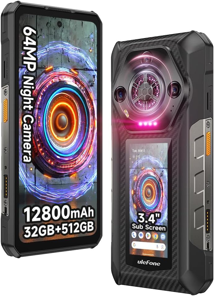 You are currently viewing Ulefone Armor 30 Pro 5G Dual Screen Rugged Phone, 32GB+512GB, 6.95″ FHD 120Hz + 3.4″ Screen, 12800mAh 66W, 50MP+50MP+64MP+32MP, Infinite Halo, 118dB Speaker Android 14 Rugged Smartphone, WiFi 6E/NFC