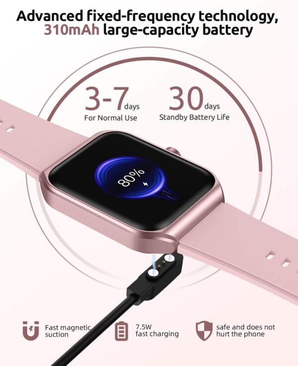 Smart Watch for Women with SOS Emergency Alert,1.91" GPS Guardian with 100+ Sports Modes, Blood Pressure/Blood Oxygen/Heart Rate/Sleep Monitor, IP68 Waterproof Smartwatch for Android iOS - Image 5
