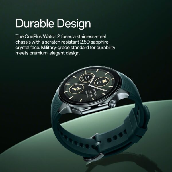 ONEPLUS Watch 2, 32GB, 100-Hour Battery, Health & Fitness Tracking, Sapphire Crystal Design, Dual-Engine, Wear OS by Google - Image 6