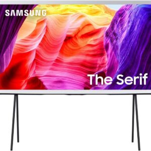 Samsung QN65LS01DAFXZA 65 Inch Class QLED 4K The Serif LS01D Series Quantum HDR Smart TV 2024 Bundle with Premiere Movies Streaming 2020 Digital Download Card and 1 YR CPS Enhanced Protection Pack