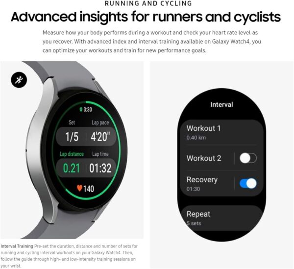 Samsung Galaxy Watch 4 Classic 42mm Smartwatch with ECG Monitor Tracker for Health Fitness Running Sleep Cycles GPS Fall Detection Bluetooth US Version, Black (Renewed) - Image 8